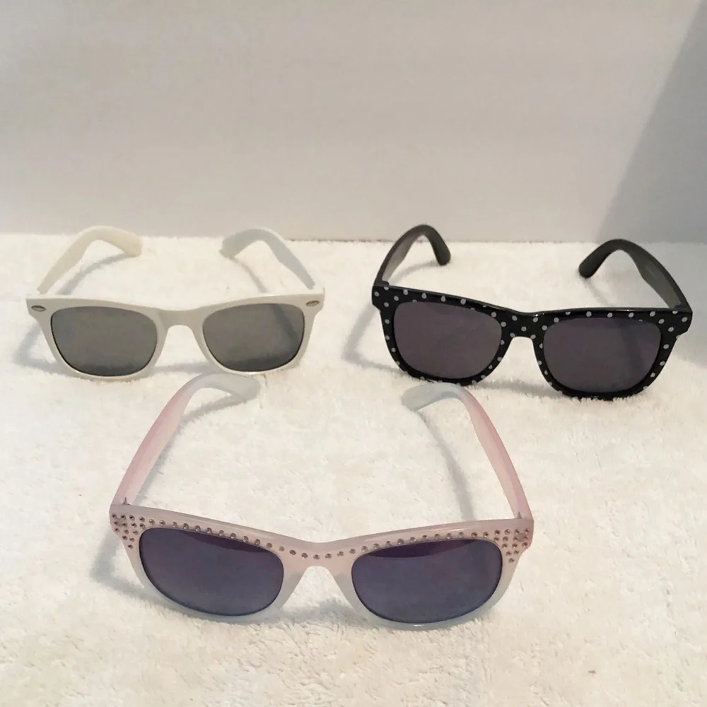 Bundle of 3 Girl Sunglasses with 2 Cases
